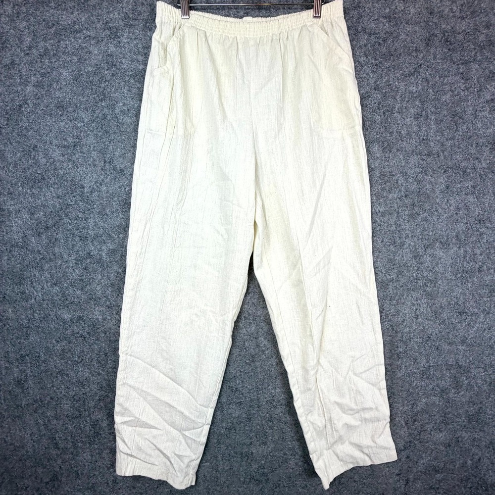 Vintage Marlene Grandma Ankle Pants Womens 16 Off‎ White Straight Everyday Wear